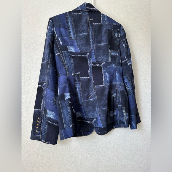 Cinq à Sept photoreal denim cheyenne blazer US 6 - Picture 11 of 11